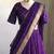 Purple Viscose Georgette Zari Weaving Border With all over Lining with Sequence Lehenga Choli with Dupatta
