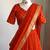 Orange Viscose Georgette Zari Weaving Border With all over Lining with Sequence Lehenga Choli with Dupatta