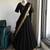 Black Viscose Georgette Zari Weaving Border With all over Lining with Sequence Lehenga Choli with Dupatta
