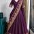 Wine Viscose Zari Weaving Border Lehenga Choli with Dupatta- full stitched free size