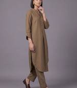 women regular kurta with trousers