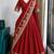 Red Viscose Zari Weaving Border Lehenga Choli with Dupatta- full stitched free size