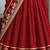 Red Viscose Zari Weaving Border Lehenga Choli with Dupatta- full stitched free size