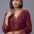 women ethnic motifs embroidered regular thread work kurta with trousers