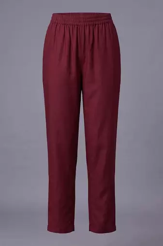 women ethnic motifs embroidered regular thread work kurta with trousers