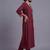 women ethnic motifs embroidered regular thread work kurta with trousers