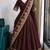 Brown Viscose Zari Weaving Border Lehenga Choli with Dupatta- full stitched free size