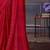 red embellished sequinned pure georgette heavy work saree