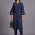 women ethnic motifs embroidered regular thread work kurta with trousers