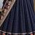 Blue Viscose Zari Weaving Border Lehenga Choli with Dupatta- full stitched free size