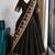 Black Viscose Zari Weaving Border Lehenga Choli with Dupatta- full stitched free size