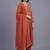 women ethnic motifs embroidered pleated thread work kurta with trousers & with dupatta