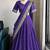 Purple Viscose Georgette Zari Weaving Border Lehenga Choli with Dupatta- full stitched free size
