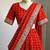 Red Viscose Georgette Zari Weaving Border Lehenga Choli with Dupatta- full stitched free size