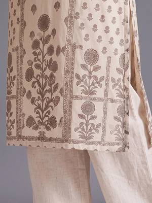 women ethnic motifs printed regular kurta with palazzos 6
