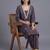 women ethnic motifs embroidered regular thread work kurta with trousers