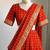 Orange Viscose Georgette Zari Weaving Border Lehenga Choli with Dupatta- full stitched free size