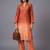 women ombre embroidered regular thread work kurta with trousers