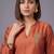 women ombre embroidered regular thread work kurta with trousers