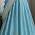 Skyblue Viscose Georgette Zari Weaving Border Lehenga Choli with Dupatta- full stitched free size