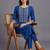 women ethnic motifs embroidered regular thread work kurta with trousers