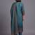 women ethnic motifs printed regular chanderi silk kurta with trousers & with dupatta