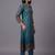 women ethnic motifs printed regular chanderi silk kurta with trousers & with dupatta