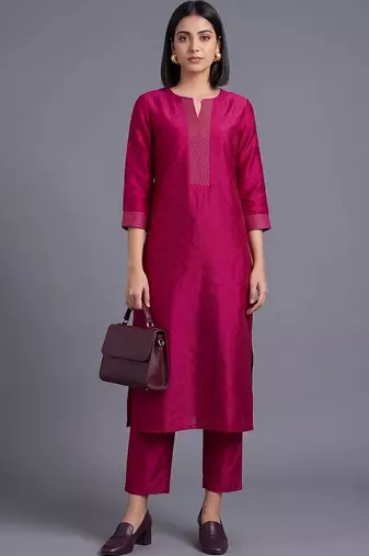women ethnic motifs regular kurta with trousers & with dupatta