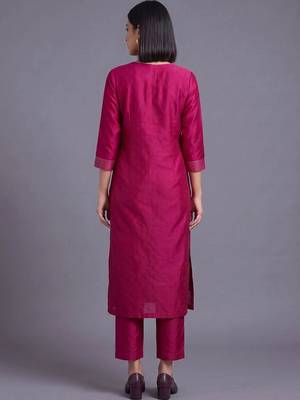 women ethnic motifs regular kurta with trousers & with dupatta 4
