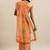 peach embellished embroidered georgette saree