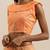 peach embellished embroidered georgette saree