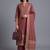 women ethnic motifs printed regular kurta with palazzos & with dupatta