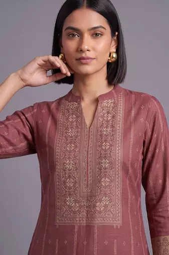 women ethnic motifs printed regular kurta with palazzos & with dupatta