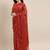 red red striped sequinned saree