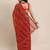 red red striped sequinned saree