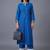 women ethnic motifs embroidered regular thread work kurta with trousers