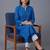 women ethnic motifs embroidered regular thread work kurta with trousers