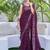 purple embellished sequinned saree