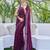 purple embellished sequinned saree