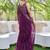 purple embellished sequinned saree