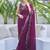 purple embellished sequinned saree