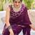 purple embellished sequinned saree