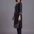 women ethnic motifs embroidered regular thread work cotton kurta with trousers