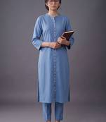 women regular kurta with trousers