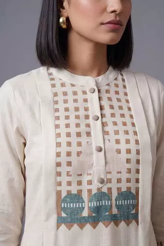 women printed regular kurta with trousers & with dupatta