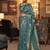 teal ethnic motifs zari woven banarasi saree