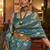teal ethnic motifs zari woven banarasi saree