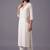 women ethnic motifs embroidered regular thread work kurta with trousers