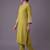 women ethnic motifs embroidered regular thread work kurta with trousers