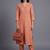 women ethnic motifs embroidered regular thread work kurta with trousers